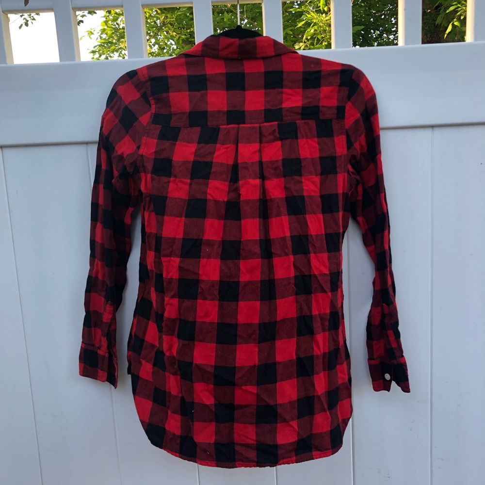 Red Button Up Flannel - Picture 3 of 3